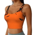 thumbnail image 2 of KLL Halloween With Black Bats for Workout Tank Tops for Women,U Back Fitness Top Built in Shelf Bras Padded Fit for Yoga Gym-Large, 2 of 8
