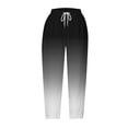 thumbnail image 5 of Cagogo Women Plus Size Capri Pants Elastic Waist Flowy Casual Solid Boho Beach Vacation Lounge Pant Loose Summer Cropped Trousers, Black M, 5 of 5