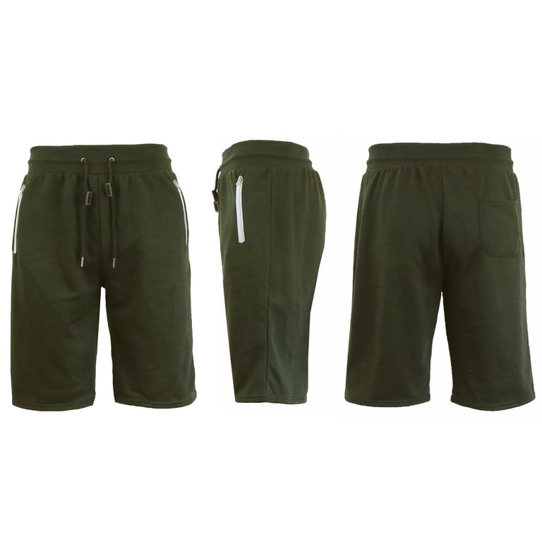 Men's French Terry Shorts w/ Side Zipper Pockets