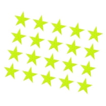 Unique Bargains 20pcs Reflective Stickers Star Shape Safety Tape Reflector Universal for Cars PET Fluorescent Yellow