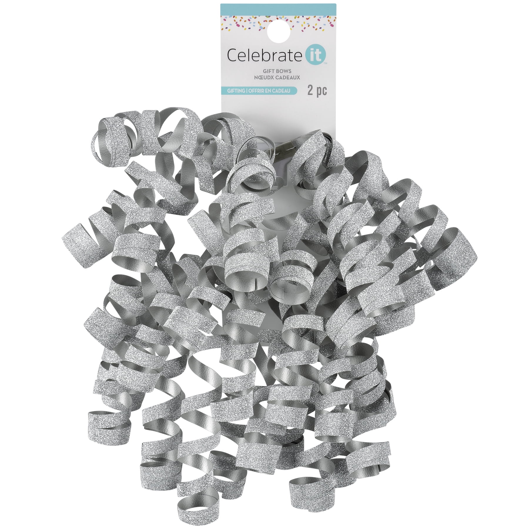 12 Packs: 2 ct. (24 total) Glitter Twisty Bows by Celebrate It