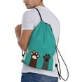 thumbnail image 3 of Easygdp Cute Cat Paw And Dog Drawstring Backpack, Beach Sackpack, Travel Sackpack Lightweight for Sports, Gym, Travel, Swimming - Medium, 3 of 9