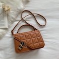 thumbnail image 3 of Bolsa Bolso de hombro geométrico de cuero vintage para mujer Mini bolsos cruzados (marrón) JShteea Para Estrenar, 3 of 6