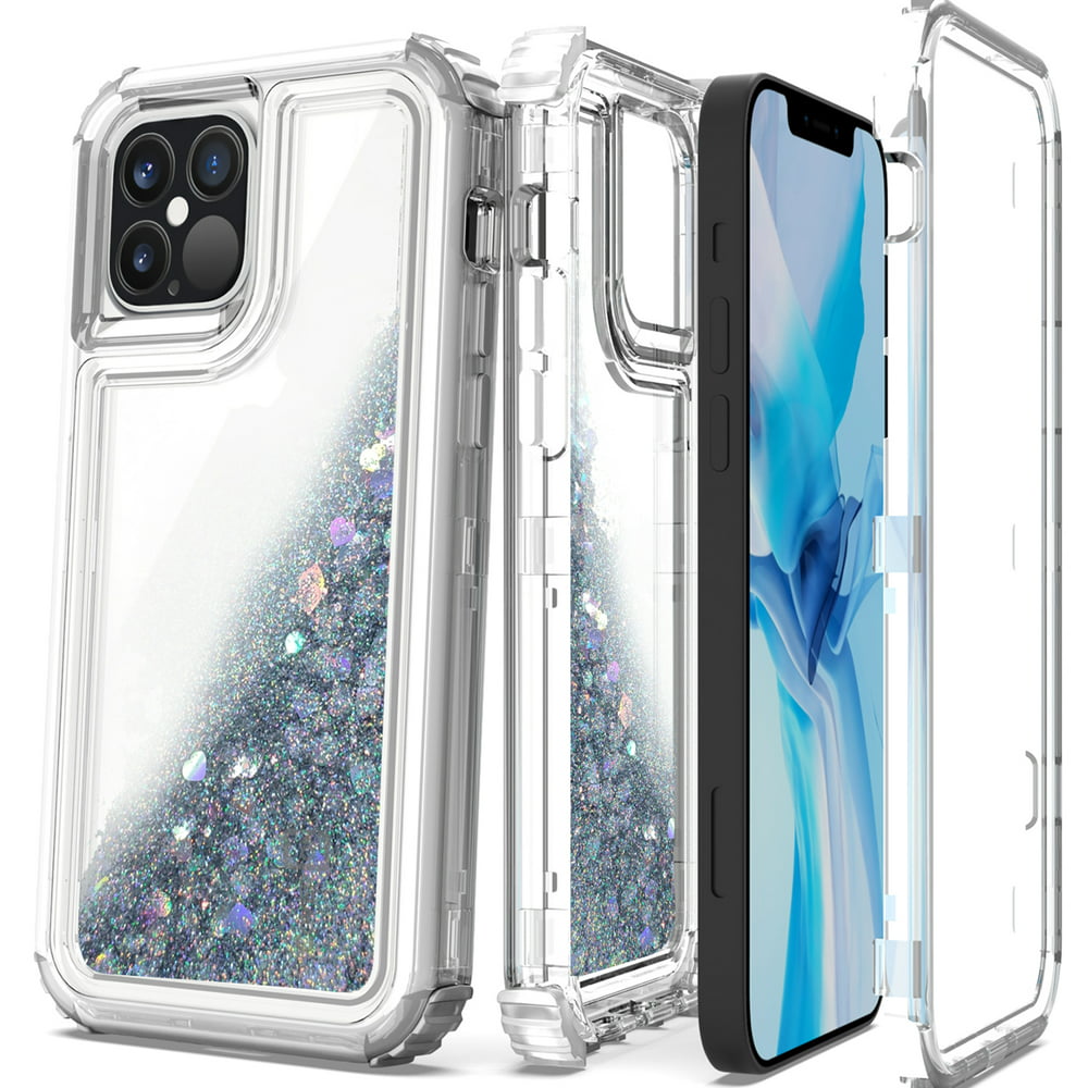 CoverON Apple iPhone 12 Pro Max Case with Screen Protector, Liquid