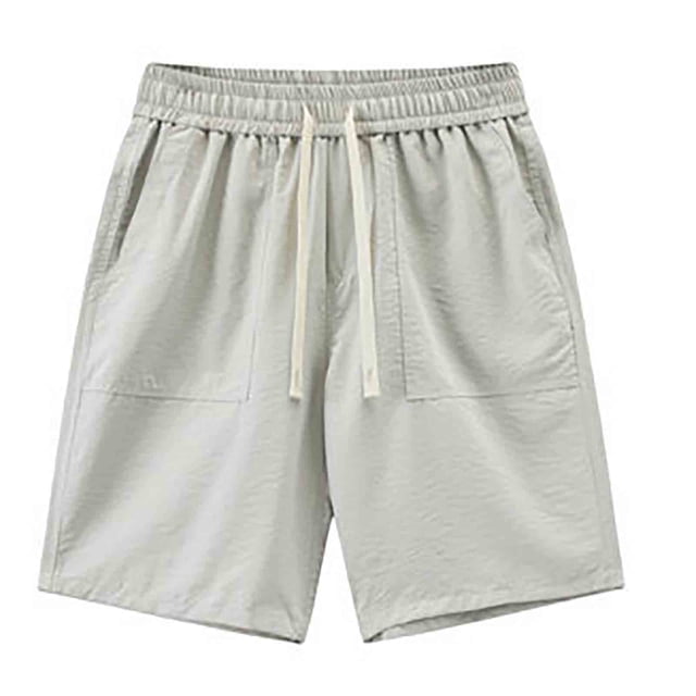 Ceisia Men's Cargo Shorts Large Pockets Elastic Waist Drawstring Jogger For Camping Hiking Gray XL Gift