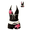 Hot Pink, variant on Y2k Polka Dot Tankini, Women's Y2k Swimsuits Vintage 2 Pieces, Summer V Neck Halter Top with Shorts Whimsy Beach Bikini Pink XL