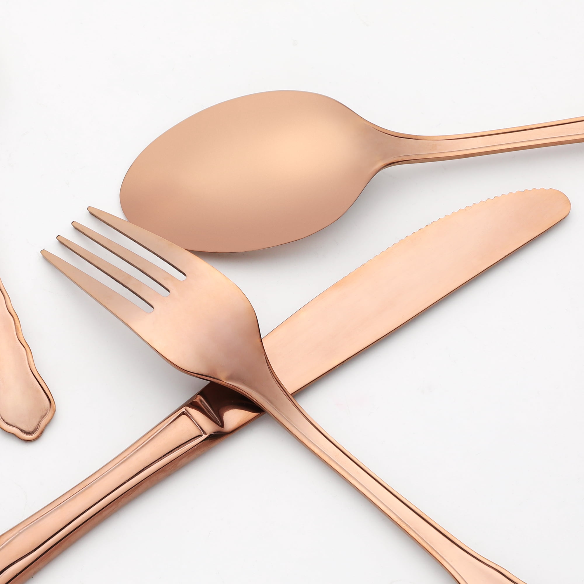 Unique Bargains Durable Stainless Steel Flatware Set for Kitchen Use Silver 4pcs