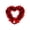 Valentines Day Decorations - E, variant on 12 Inch Valentine’s Day Heart-Shaped Wreath – Red Garland Hanging Decoration with Love Letter Accent, Shiny Metallic Love Heart Door and Wall Decor for Home, Party, Wedding, and Classroom(no light)