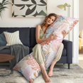 thumbnail image 5 of Long Body Pillow Cover – Soft & Breathable, Hidden Zipper, 20"x54", Ocean Theme with Starfish, Seahorse & Coral Print – Gift for Side Sleepers, Pregnancy, Beach & Nautical Decor, 5 of 7