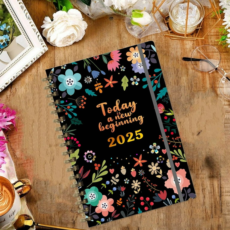 2025-2026 Academic Year Planner - 8.5" X 11" Weekly & Monthly Planner, July 2025 To June 2026, With Tabs & Pocket, Pink Flower