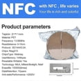 thumbnail image 2 of 100 PCS NFC Tags Sticker with NTAG213 Chip Blank NFC Stickers Adhesive Labels RFID Tags Rewritable, 2 of 5