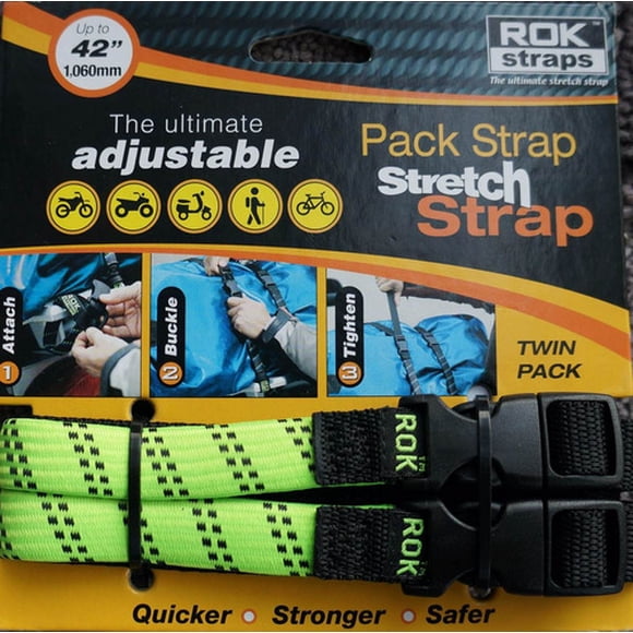 Cintas de Sujeción Rok Straps Medianas Seguras Multiusos Verde HiViz ROK307