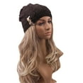 thumbnail image 2 of Women Modern Lace Button Leaves Hollow Out Knitting Hat Fashion Accessories Winter Hats ( Grey), 2 of 2