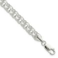 thumbnail image 3 of Diamond2Deal 925 Sterling Silver Polished 7.25mm Triple Rolo Charm Bracelet for Women 7", 3 of 8