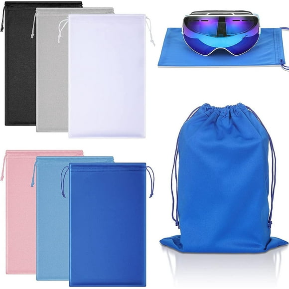 6 Pieces Microfiber Ski Goggle Bag Protection Bag For Snow Goggle Ski Goggle Storage 10 X4 Inch