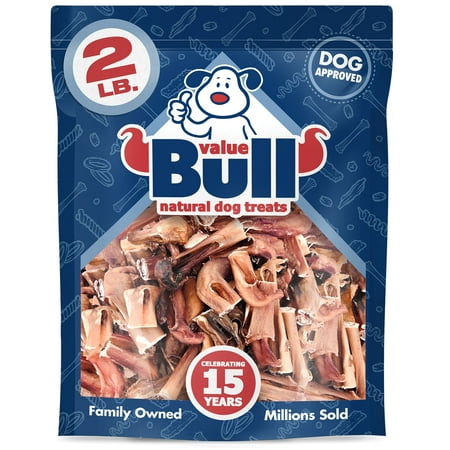 ValueBull Bully Stick Bits, Natural Dog Chew, 2 Pound - Angus Beef, Low Odor, Rawhide