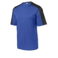 thumbnail image 5 of Sport-Tek Youth PosiCharge Competitor Sleeve Blocked Tee-XL (True Royal/ Black), 5 of 6