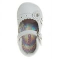 thumbnail image 6 of Josmo Toddler Girls Buckle Faux Leather Flat Heel Dress Shoes with Flower Detail - White, 7, 6 of 8