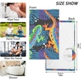 thumbnail image 3 of SKYSONIC Colorful Geckos Patterned Hand Towels 2 PCS, Cotton Bath Towel for Drying Face Hands Body ,Absorbent Lightweight Towels for Bathroom Ktichen Travel Gym, 16"x28", 3 of 7
