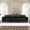 Black, variant on Eyisean 78.5" Upholstered Breathable Faux Leather PU Loveseat Couch, Modular Sectional Sofa Couches with Solid Wood Legs, Back Cushions, Mid Century Modern Couch for Living Room, Apartment, Office