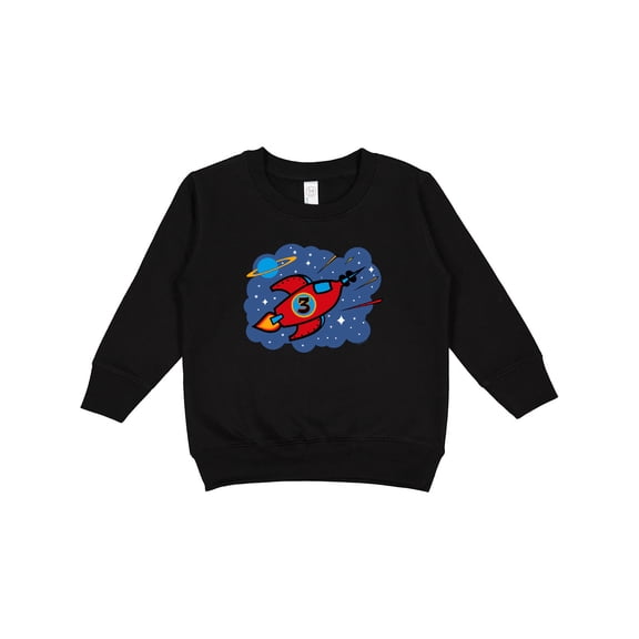 Inktastic Rocket Ship 3rd Birthday Toddler Sweatshirt