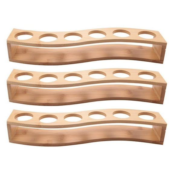 3X Shot Glass Holder Set-1Oz/30Ml Shot Glass Set Bamboo Shot Glass Holder, 6 Hole Shot Glass Set, Perfect for , Bar