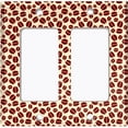 thumbnail image 2 of Metal Light Switch Wall Plate Outlet Cover (Coffee Beans Pattern Beige Cream - Double Rocker), 2 of 2