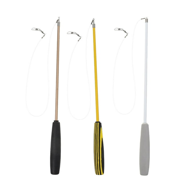 MIANGASTORE 3Pcs Cat Bite Resistant Sticks Cat Interactive Toys Kitten Teasing Sticks Pet Kitten Playthings (Random Color)
