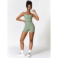thumbnail image 4 of IDOPIP 2 Pieces Workout Sets for Women Cross Back Tank Top Matching High Waist Biker Shorts Sports Bra Gym Leggings Yoga Pilates Outfits Tracksuit, 4 of 6