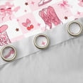 thumbnail image 4 of Feelyou Princess Bow Boot Black Out Curtains, Pink Buffalo Curtains Pack of 2 (42x63 Each), 4 of 6