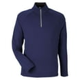 thumbnail image 4 of CORE365 CE418 Men's Origin Performance Pique Quarter-Zip Pullover-Classic Navy Heather/ Carbon-XL, 4 of 6