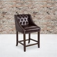 thumbnail image 3 of Home Square 24" Counter Stool in Brown and Walnut - Set of 2, 3 of 6