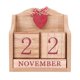 thumbnail image 1 of 1 adorno creativo de calendario de madera, estilo rural europeo, calendario perpetuo, accesorio de fotografía, decoración del hogar (rojo), 1 of 5