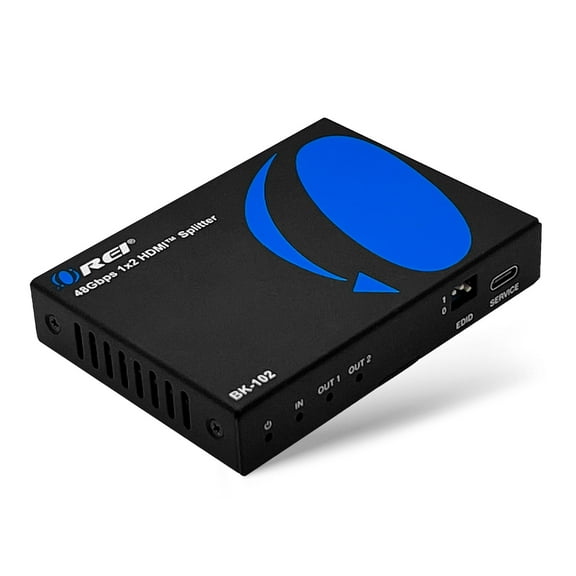 1x2 HDMI Splitter W/ Audio Out: 1-In 2-Out, UltraHD 8K, EDID (BK-102)