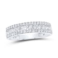 thumbnail image 2 of 14K White Gold His Hers Round Diamond Cluster Matching Wedding Set 2-7/8 Cttw, Womens Size: 5-10, Mens Size: 7-13, 2 of 3