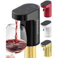 thumbnail image 1 of Smart Digital Display Wine Dispenser with Touch-Lever Control - Auto Pour Adjustable Aerator Pump for Red Wine Whiskey Liquor - Electric Decanter Gift (Black), 1 of 7