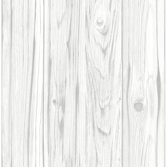 InHome White Barnwood Vinyl Peel And Stick Wallpaper, 198-in by 20.5-in, 28.2 sq. ft.