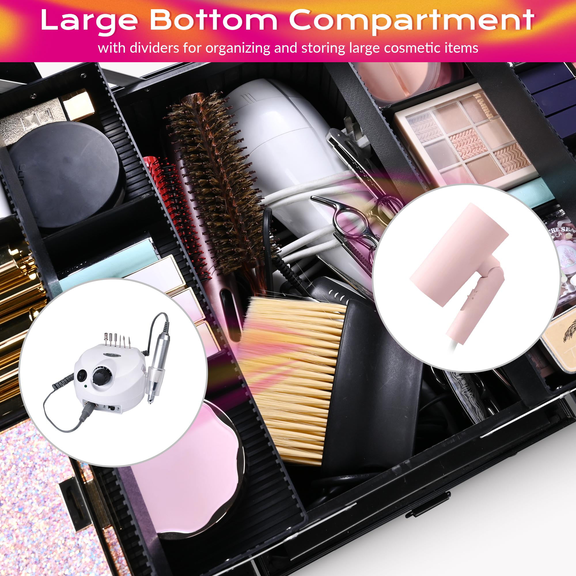 Byootique Portable Makeup Storage Box Adjustable Divider Plastic Jewelry  Organizer Tackle, 1 Pack - Kroger