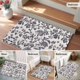 thumbnail image 6 of Spring Flowers Large Area Rugs for Bedroom Living Room, Soft Non Slip Carpet Bedside Rug, Farmhouse Dark Blue Pastoral Floral Leaf Rectangular Floor Cover Kitchen Accent Rug 2'x3' for Office, 6 of 9