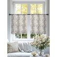thumbnail image 3 of Black Botanical Sheer Curtains 54 Inch Length 2 Panels Set, Farmhouse Spring Summer Branch Voile Window Treatment Rod Pocket Short Kitchen Curtains Drapes for Bedroom 52"x54"x2, 3 of 7