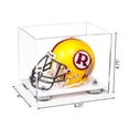 thumbnail image 2 of Clear Acrylic Mini - Miniature Football Helmet (not Full Size) Display Case with Gold Risers and White Base (A003-GR), 2 of 2