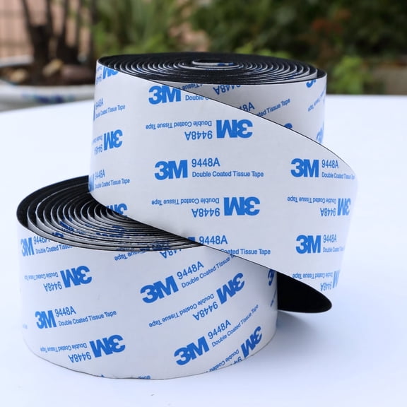 Professional Black Self-Adhesive Hook and Loop - 2 Inch Wide x 10FT Long, All-Weather for Trim & Crafts
