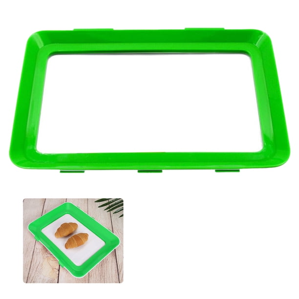 Contenedor Almacenamiento Fresco Reutilizable Bandeja Apilable para Conservación Alimentos (verde)
