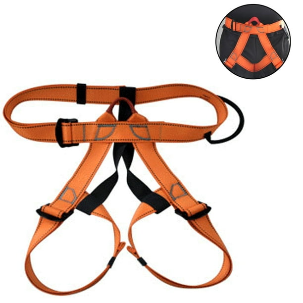 Thicken Climbing Harness, Protect Waist Safety Harness, Wider Half Body  Harness for Mountaineering - Orange 