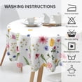 thumbnail image 3 of Spring Summer Tablecloth Round 60 Inch Wildflower Butterfly Spring Summer Floral Seasonal Table Cloth Washable Spillproof Wrinkle Resistant Fabric Table Cover for Indoor Outdoor Kitchen Dinning, 3 of 6