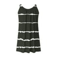 thumbnail image 4 of Htigea Fashion Stripe Print Sundresses for Women Summer Sleeveless Crewneck Loose Dresses Casual Flowy Pleated Beach Dress Summer, 4 of 4