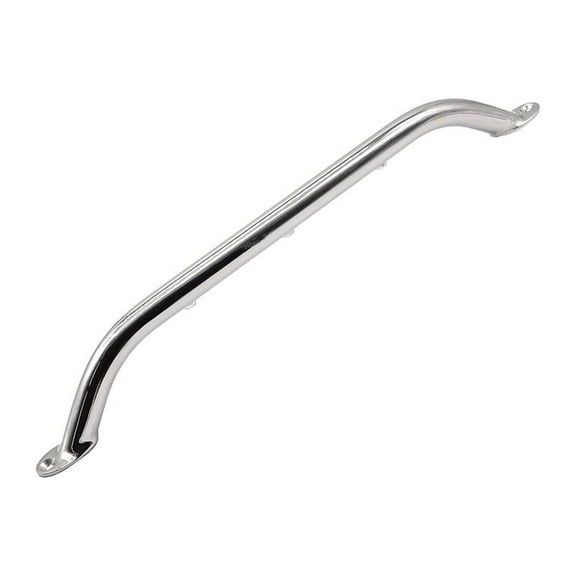 Marine City 18 Inch Polished Stainless Steel Grab Rail Handle with 3 Blue LED Lights, Boat Hardware, Pack of 1
