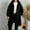 004Black, variant on Womens Long Puffer Coat Quilted Full Zip Up Knee Length Hooded Coats Winter Outdoor Thermal Long Sleeve Down Coat