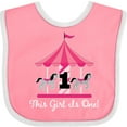 thumbnail image 3 of Inktastic 1st Birthday Party Carousel Horse Girls Baby Bib, 3 of 4