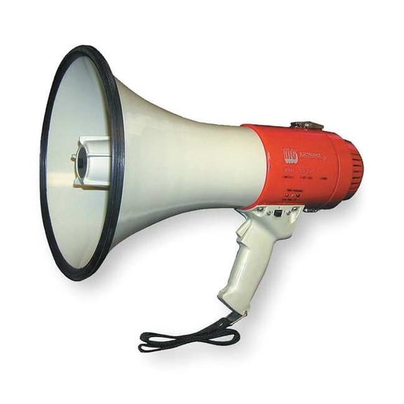Manufacturer Varies Megaphone,Dia 8 1/2 In,Range 1 Mile 3YML9